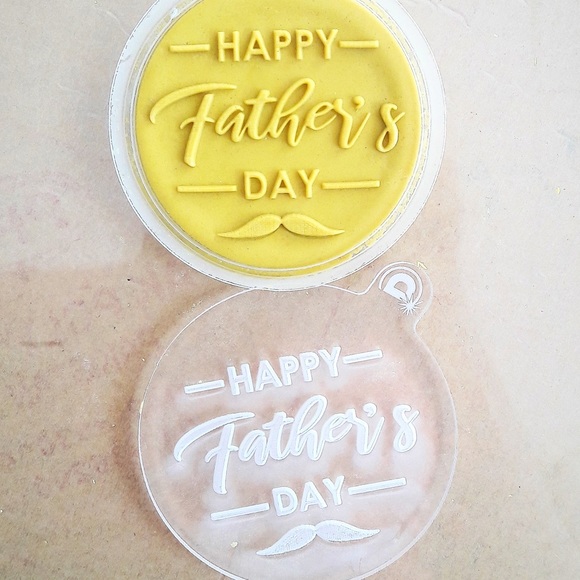 Special Father's Day Acrylic Outbosser Fondant Stamps For Cakes & Cupcakes. - Picture 7 of 14